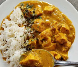 Chicken Korma Mit Reis